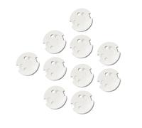 LOLIPPYY 10 Protectores de Enchufes de Abs para Niños Fuerte Adhesivo y Diseño Seguro para Tomacorrientes de Pared Blancos