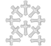 LOLIPPYY 10 Unidades Globo Forma de Cruz Blanco para Bautizo Comunión y Confirmación Decoración Religiosa para Fiesta de Navidad y Evento Memorial