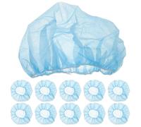 LOLIPPYY 100 piezas Gorros Desechables Bouffant de Tela No Tejida Transpirable Diseño Elástico Cómodo para Cocina Laboratorios y Servicio Alimentario Paquete de Unidades Azul