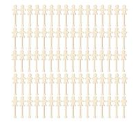 LOLIPPYY 100 piezas Palos de Madera para Manualidades Infantiles Figuras Humanas Madera sin Pintar Kit de Unidades para Pintura y Actividades Escolares Creativas