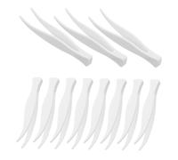 LOLIPPYY 100 Piezas Pinzas Mini Curvadas para Aplicación de Faciales Clips Plásticos para Cuidado de Moldeo de Cejas y Colocación de Pestañas Postizas Portátiles y Fáciles de Limpiar