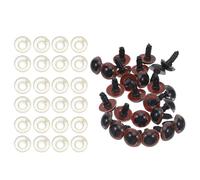 LOLIPPYY 100 Unidades Ojos de Seguridad de Plástico Negro para Manualidades con Arandelas, 14 Mm, Fáciles de Mantener, Ideales para Peluches y Proyectos de Ganchillo