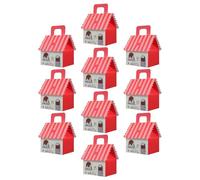 LOLIPPYY 10piezas Cajas de Regalos Navideños Lindas para Galletas y Dulces Cajas de Cartón para Pasteles Pequeños para Fiestas Navideñas y Envolver Regalos