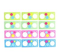 LOLIPPYY 12 Piezas Reglas de Plantillas para Dibujo Infantil Colores Transparentes Resistentes para Pintar y Dibujar Estudiantes Patrones Creativos Educativas Color Color Aleatorio