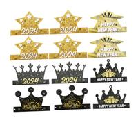 LOLIPPYY 12 Piezas Sombreros de Papel Ajustables Fiesta de Año Tocados Decorativos para Celebración y Fotos Familiares