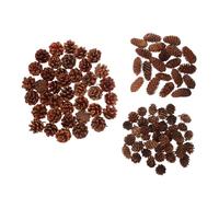 LOLIPPYY 120 Piezas Conos de Pino Naturales Pequeños para Decoración Mini Piñas para Manualidades Relleno de Jarrones y Adornos Navideños Decoración Rústica para Bodas y Hogar