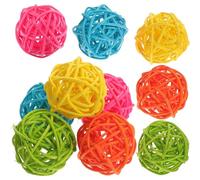 LOLIPPYY 15 Bolas Decorativas de Ratán para Cuencos 15 Piezas en 5 Colores Rosa Naranja Amarillo Azul Claro Verde Claro Accesorio para Aromaterapia Decoración Natural para Hogar y