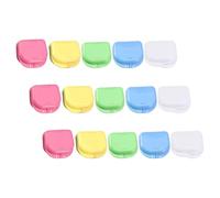 LOLIPPYY 15 Piezas Caja con Orificios de Ventilación Férula Dental Caja Aparato Dental Estuche para Oficina Viajes y Hogar