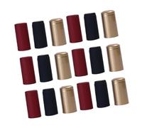 LOLIPPYY 150 Piezas Termocontraíbles para Botellas de Vino Film de Sellado Colores Rojo Negro y Dorado Tapas Prácticas para Botellas Bares y Hogar