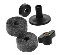 LOLIPPYY 1juego Soporte De Platillos Para Batería Accesorios De Mantenimiento De Platillos Incluye Fundas Plásticas y Anillos De Fieltro Instalación Rápida Para Bateristas