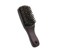 LOLIPPYY 1pieza Cepillo De Barba De Cerdas Naturales Para Cuidado Masculino Herramienta De Estilo Personal Uso Casa Compacto y Ligero Color Marrón Oscuro