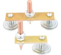 LOLIPPYY 2 Abrazaderas Magnéticas de Tierra para Soldadura Hierro Galvanizado Resistente Imán de Soldadura Fuerte Accesorios para Soldadores Fijación Estable para Cable de Tierra