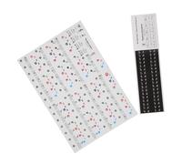 LOLIPPYY 2 hojas Pegatinas de Teclado de Piano Adhesivas Etiquetas de Notas Coloridas para Principiantes Accesorios para Teclados Electrónicos y Pianos Digitales Fácil Instalación Material