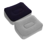 LOLIPPYY 2 Piezas Almohadas Inflables para Pies Cojines Portátiles para Viaje Reposapiés Práctico de PVC Cómodo y Ligero Soporte Ergonómico para Hombres y Mujeres Avión Coche y Oficina