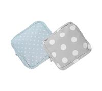 LOLIPPYY 2 piezas Bolsa Menstrual Portátil con Cremallera de Unidades Bolsillo Ligera y Práctica para Guardar Compresas y Monedas para Mujeres y Adolescentes
