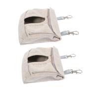 LOLIPPYY 2 Piezas Bolsas para Heno Colgantes para Jaula Alimentador para Cobayas y Conejos Diseño Resistente y Reutilizable Capacidad de Unidades Color Marrón S