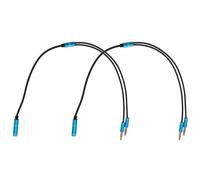 LOLIPPYY 2 Piezas Cable Divisor de Audio Macho Doble Macho Alargador Estéreo con Conector Hembra Compatible con Portátiles y Móviles con Núcleo de Cobre y Conectores Chapados Unidades Azul