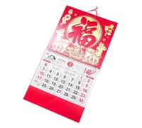 LOLIPPYY 2 Piezas Calendario de Pared 2026 Año Cabra Diseño Tradicional, Papel Rojo y Planificación Mensual Multifuncional para Decoración del Hogar y Fiestas Chinas