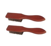 LOLIPPYY 2 piezas Cepillo para y Bigote para Hombre Set Diseño Plano de Madera Ligero y Portátil para Peinar y Limpiar Residuos Barbas Cortas y Largas