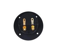 LOLIPPYY 2 Piezas Conector de Terminal para Altavoz Vías Doble Redondo con Resorte Chapado para Cajas de Altavoces y Subwoofer Fácil Instalación con Tornillos Compatible con Enchufes