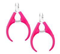 LOLIPPYY 2 piezas Corta Cutículas Portátil Alicate Manicura con Mango Antideslizante Recortador de Cutículas de Acero Inoxidable para Exfoliación y Cuidado de Uñas Casa y Viaje