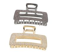 LOLIPPYY 2 Piezas Cristal Rhinestone Claw Clips Grandes para Mujer Pinzas de Metal Antideslizantes con Diseño Brillante para Recogidos y Moños Elegantes Accesorios de Pelo Decorativos