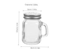 LOLIPPYY 2 piezas Frascos de Vidrio para Especias con Tapa de Aluminio Salero y Pimentero Transparentes Prácticos para Cocina y Exteriores para Barbacoa y Camping