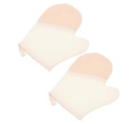 LOLIPPYY 2 piezas Guantes de Baño Exfoliantes para Ducha Resistentes y Reutilizables con Fuerte Poder de Limpieza para y Cutículas para Hombres y Mujeres Cuidado Corporal Diario