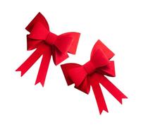 LOLIPPYY 2 Piezas Lazos Grandes Rojos para Navidad de Moños Gigantes para Decoración de Árbol Cortinas y Regalos Diseño Elegante para Hogar Bodas y Fiestas Festivas