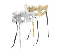 LOLIPPYY 2 Piezas Máscaras Dragón con Stick Diseño Veneciano para Parejas Disfraces Cosplay Fiestas Noche de Máscara