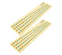 LOLIPPYY 2 piezas Pegatinas Profesionales para Escala Calcomanías Prácticas para Diapasón Accesorio Ligero para Principiantes Mejora Habilidad y Aprendizaje Rápido