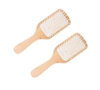 LOLIPPYY 2 piezas Peines de Madera para Masaje con Diseño de Aire Cuidados Suaves para Tipo de Cabello de Unidades para Uso Familiar Baño y Dormitorio
