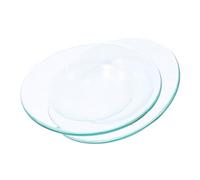 LOLIPPYY 2 Piezas Plato de Vidrio para Quemador de Cera y Aceites Esenciales Transparentes Superficie Lisa Fácil de Limpiar Diseño Elegante y Protector para Mesa Compatible con