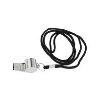 LOLIPPYY 2 piezas Silbatos Metálicos Inoxidable con Cordón Pack de Silbatos para Árbitros y Entrenadores de Fútbol Baloncesto y Emergencias