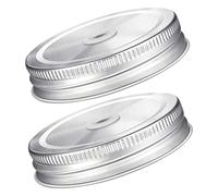 LOLIPPYY 2 Piezas Tapas Inoxidable para Botes de Bebida con Orificio para Pajita Resistentes Altas Temperaturas Herméticas y para Microondas y Lavavajillas para Uso Doméstico y Viaje