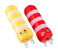LOLIPPYY 2 Piezas Tejedora Francesa de Cuerda en Plástico Abs, Herramienta DIY para Manualidades, Diseño Abeja en Amarillo y Rojo, 4 Clavijas, Adecuado para Tejer Suéteres y Bufandas
