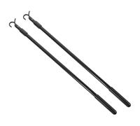 LOLIPPYY 2 piezas Varillas para Cortinas Retráctiles de Aleación de Aluminio de Ajustables y Ligeras con Diseño Ergonómico para Mejor Agarre Complementos Decorativos Duraderos para