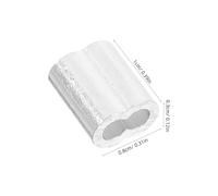 LOLIPPYY 200 piezas Abrazaderas de Cable Doble Férula con Manguito de Aluminio para Cuerda de Diseño Especial de Doble Orificio Fácil Uso y Alta Resistencia Color Plateado
