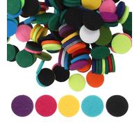 LOLIPPYY 200 Piezas Almohadillas de Difusor de Aromaterapia sin Aroma Recambios Redondos de Fibra Duradera para Difusor de Aceite Esencial Portátiles para Collar y Ambiente Fresco