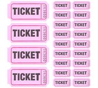 LOLIPPYY 200 piezas Boletos para Rifas Rollo Doble Rosa Entrada Eventos Carnval Premios Clase Sorteo Talonarios Papeletas