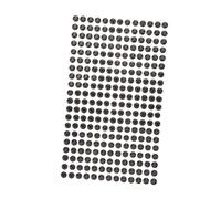 LOLIPPYY 234 Piezas Cristales Acrílicos Autoadhesivos de Pegatinas DIY con Diamantes Redondos Negros para Decoración Coches Hogar y Bicicletas
