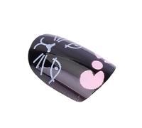 LOLIPPYY 24 Piezas Uñas Postizas Falso Equipo Chicas Pegatinas Uña Del Dedo Del Pie Clavos Calcomanías Gel Hermosa Etiqueta Engomada Del Clavo Puntas De Uñas Falsas