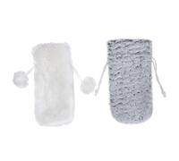 LOLIPPYY 2piezas Bolsa para Botellas De Vino Tinto De Gris y Fundas Prácticas para Botellas De Vino y Champán para Decoración De Mesa De Navidad