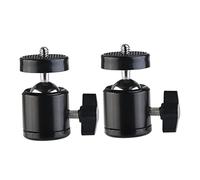 LOLIPPYY 2piezas Cabezal De Trípode Metálico Esférica Para Soporte De Zapata De Compatible Soporte De Trípode Para Cámara y Luz De Anillo Estudio