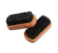 LOLIPPYY 2piezas Cepillo Haya Para Barba y Zapatos De Cerdas De Jabalí Para Cuidado De Barba Alisado De Cabello y Limpieza De Calzado