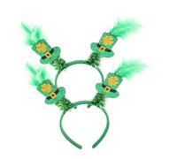 LOLIPPYY 2piezas Diademas De San Patricio Para Mujeres Accesorios Irlandeses Detalle De Pluma Decoraciones Para Fiestas Celebraciones De Cultura Irlandesa