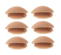 LOLIPPYY 3 pares Kit de Práctica de Maquillaje con Moldes de Párpados Extraíbles de Realista para Entrenamiento Extensión de Pestañas Táctil Suave y Fácil Limpieza