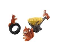 LOLIPPYY 3 Piezas Miniatura de Resina Decoración Adorable para Jardín y Hogar para Micro y Terrarios Figuras de Animales del Bosque