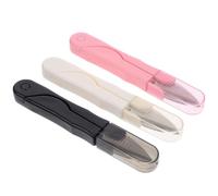 LOLIPPYY 3 Tijeras en Forma de U para Punto de Cruz y Cortar Hilo, Cortahilos Mango Metálico y Tapa Transparente, Herramienta Doméstica para Costura y Manualidades, Colores Variados,