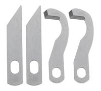 LOLIPPYY 4 Cuchillas para Máquina Overlock Doméstica, Cuchillas Superiores E Inferiores Metálicas Pulidas para Remalladora, Piezas de Costura Hogar, Repuesto Compatible Máquina de Coser,